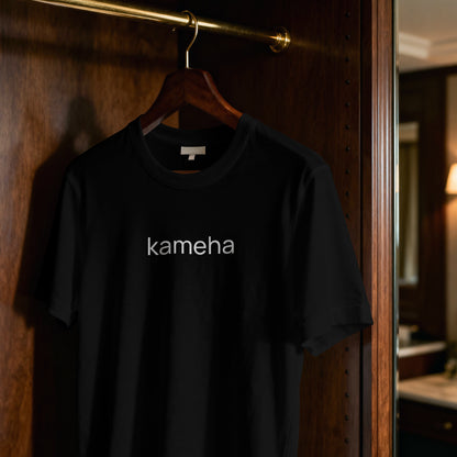 Kameha - white on black - tshirt