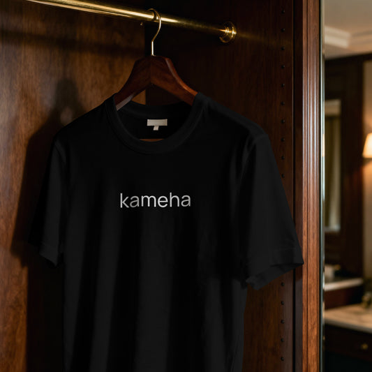 Kameha - white on black - tshirt