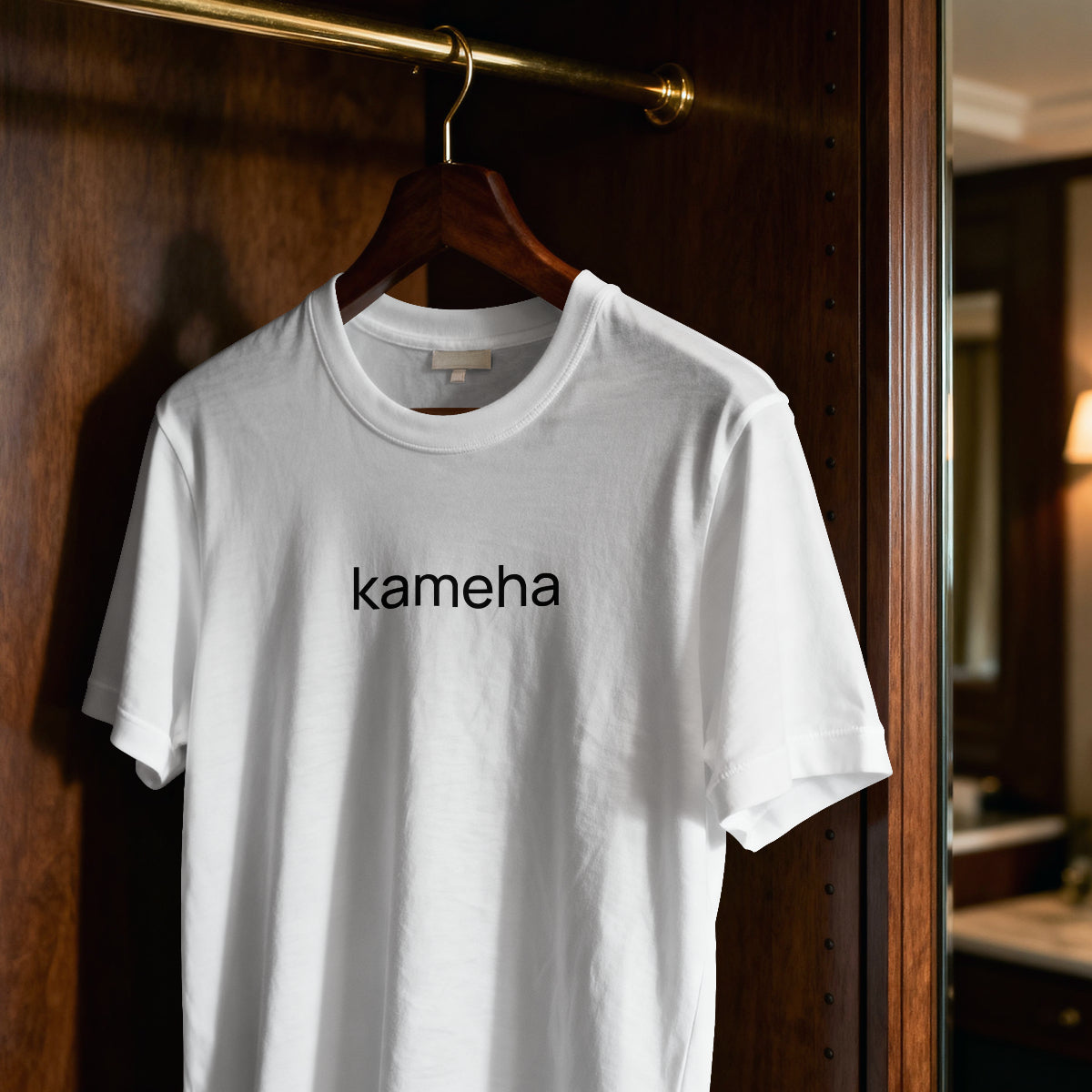Kameha - black on white - tshirt