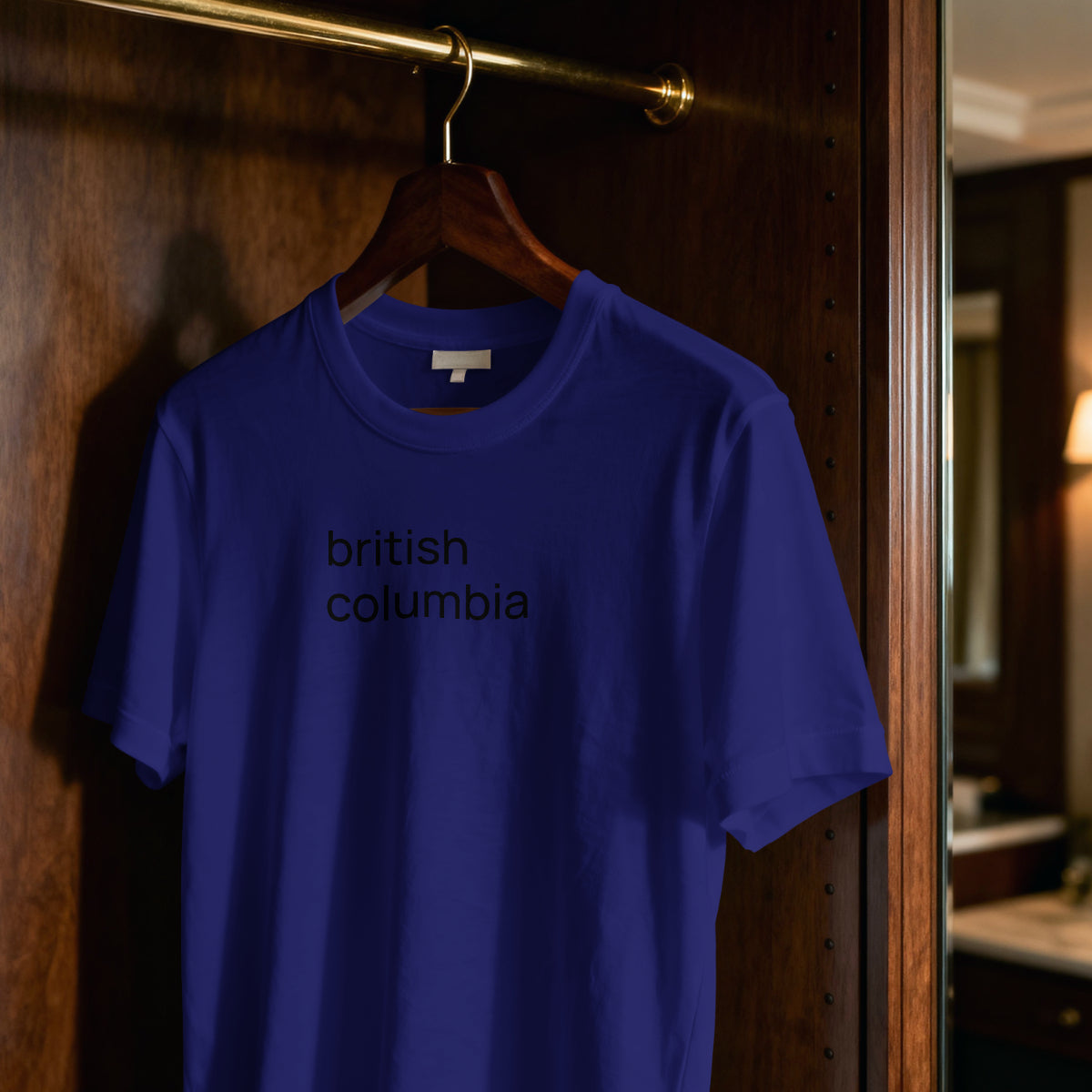 BC - black on navy - tshirt
