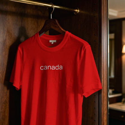Canada - white on red - tshirt